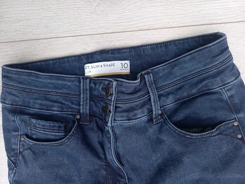 Next Dark Blue Denim Lift Slim & Shape Slim Leg Jeans Size 10 R Leg 30. VGC - Picture 2 of 4