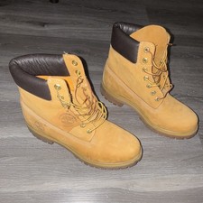 Timberland Wheat Brown Leather Men's Boots US 8 Lace Up Workwear Round Toe