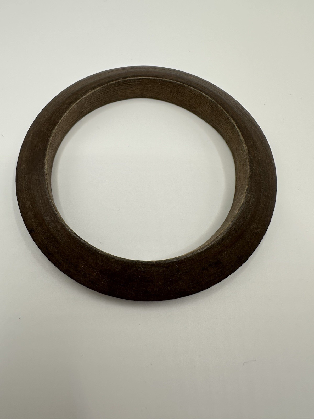 Vintage Brown Wood Bangle Bracelet Size 8