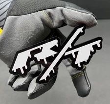 "RT" DRIPPING Fender Tailgate Emblems White 3D Acrylic Badges  Aggressive Racing