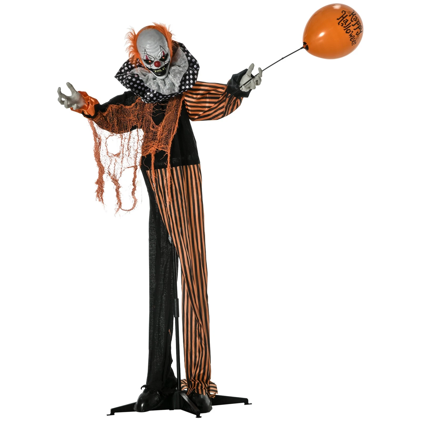 65" Life Size Outdoor Halloween Decorations Talking Circus Clown Animated Prop