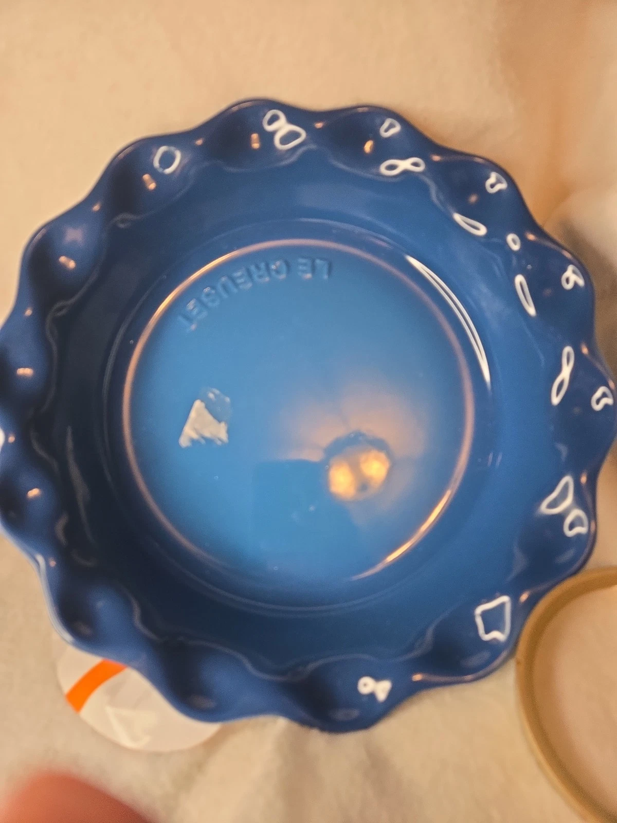 Le Creuset Stoneware Pie Pan Bowl, 11-Inch, Marseille Blue NEW