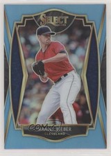 2021 Panini Select Premier Carolina Blue Prizm 18/35 Shane Bieber #177 0km2