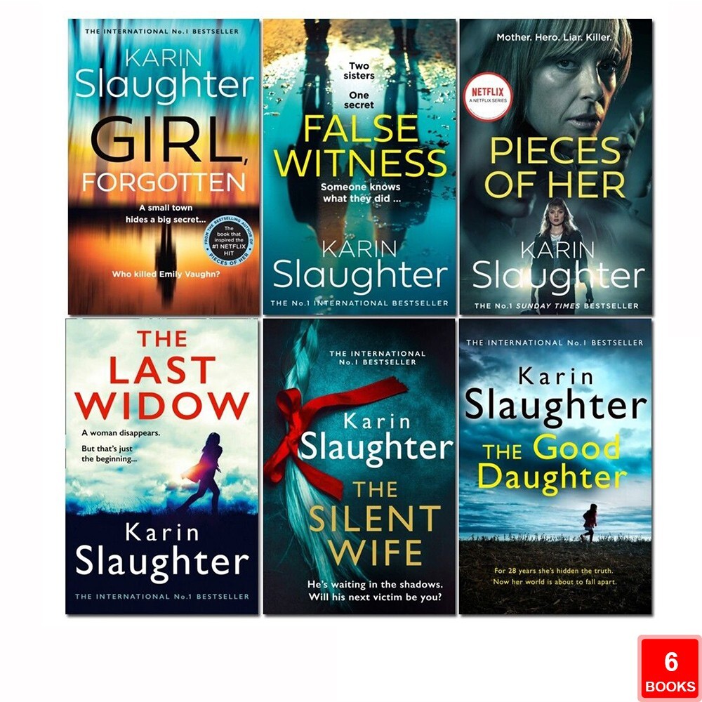 Karin Slaughter Collection 6 Books Set Good Daughter, Last Widow, Silent Wife