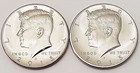 2015 P & D Kennedy Half Dollar Set (2 coins)  AVE CIRCULATED **FREE SHIPPING**