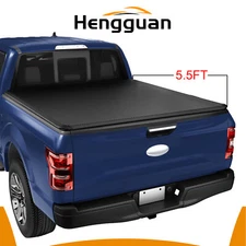 5.5 FT Bed Soft Roll up Tonneau Cover Truck Aluminum Frame for Ford F150 15-24