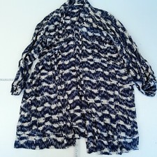 MASAI Cardigan Jacket Small Blue Womens Mid Length Open Front Lightweight