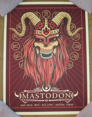 MASTODON concert tour POSTER AUSTIN city limits acl 5-20-17 2017