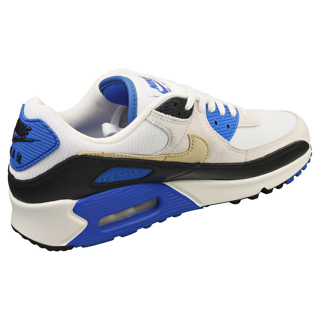 ☆大人気☆Nike Air Max 90 White/Blue Nike Air Max 90 Premium Mens Fashion Sneakers in White Blue