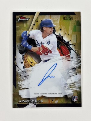 2024 Topps Finest Jonny Deluca True Gold Finest Auto Refractor #/50