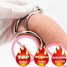 New Stainless Steel Chastity Cage Male Restraints Ball Cage Rings Lock Device