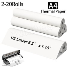 4 Rolls A4 Thermal Printer Paper 8.5x11"  for M08F M832 M834 Portable Printer US