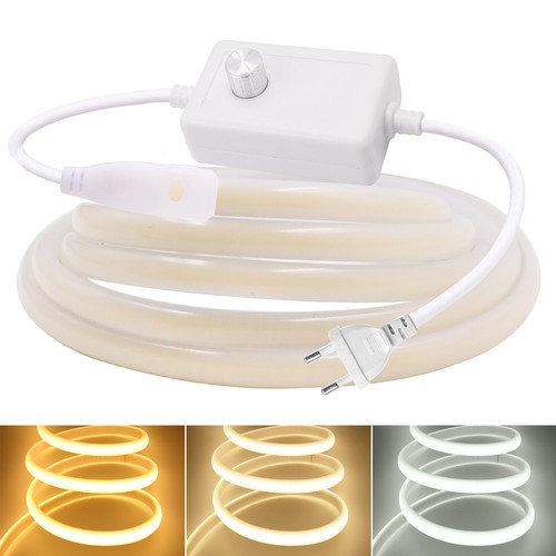 Neon COB LED Striscia Luci 220V 288LEDs/M Impermeabile Dimmable Stanza Esterno - Foto 3 di 29