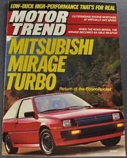 1985 Mitsubishi Mirage Turbo Hatchback Road Test Brochure Excellent Original 85