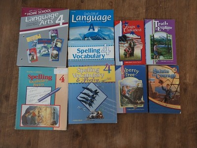 A Beka 4th Grade Language Lot of 6 books