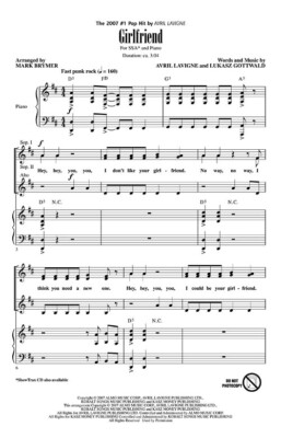Girlfriend SSA Pop Choral Series Avril Lavigne