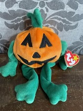 TY Beanie Baby Halloween Pumkin  Plush The Pumpkin Halloween Jack o  lantern 1998