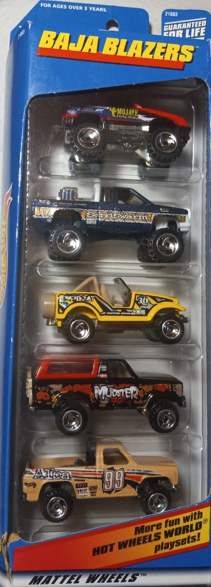 Hot Wheels Baja Blazers 5 Different Vehicles Gift Pack