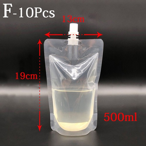 10-50 piezas 100-500 ml reutilizable bolsa de plástico de pie bolsa de agua bolsa de líquido - Imagen 9 de 33