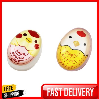 Color Changing Plastic Boiled Egg Alarm Cute Mini Kitchen Gadgets (Pink)