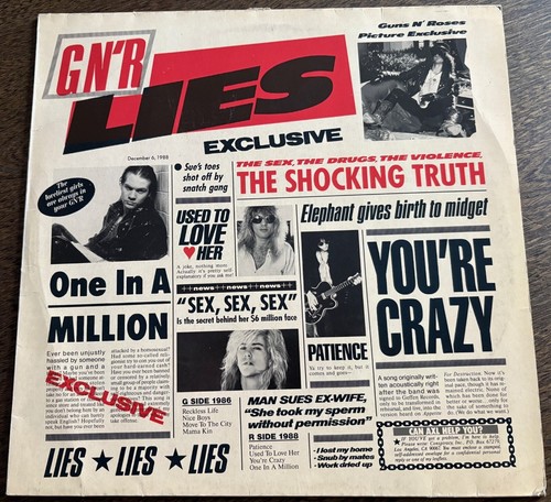 Guns N' Roses "Lies" 12" Vinyl Album Indie Rock