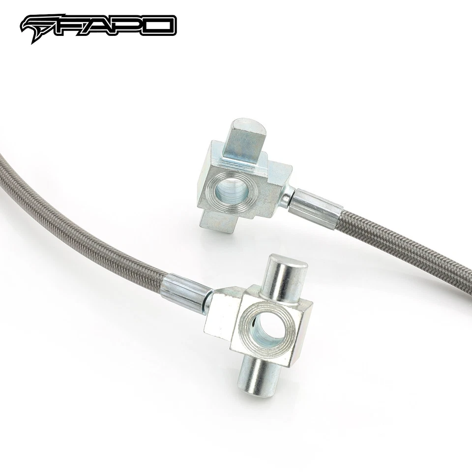 FAPO Front 4-6" Extended Brake Lines For Chevy C K 10 20 30 K5 Blazer 71-1978 - Image 3 of 4