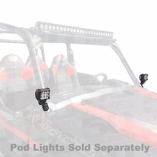 Bolt On A Pillar LED Pod Light Mount Brackets USA Made Polaris General 1000 UTV