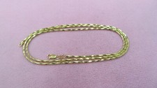 24" Italy 14K Solid Y. Gold Twisted Snake Chain Necklace 10.28 G -Lobster Clasp