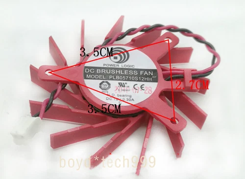 PLB05710S12HH 50mm For AMD ATI HD5670 V4800 V4900 Fan Replacement 27x 35 x 35mm