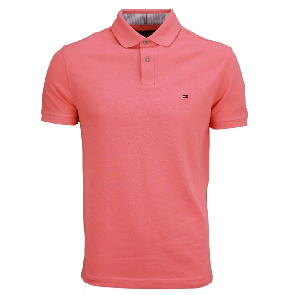 Tommy Hilfiger Mens Polo Shirt 1985 Regular Polo Pink MW0MW17770 Tkl | eBay