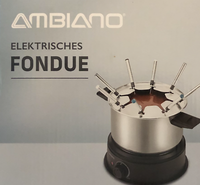 Neu: Ambiano Elektrisches Fondue 1500 FüR 8 Personen Edelstahl Topf 1,4 Liter