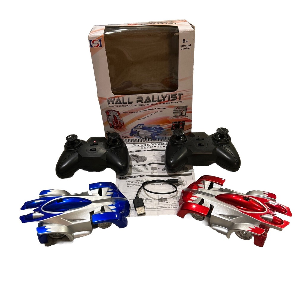 Wall Rallyist Gravity Defying Remote Control Car 9920L Blue & Red Open Box