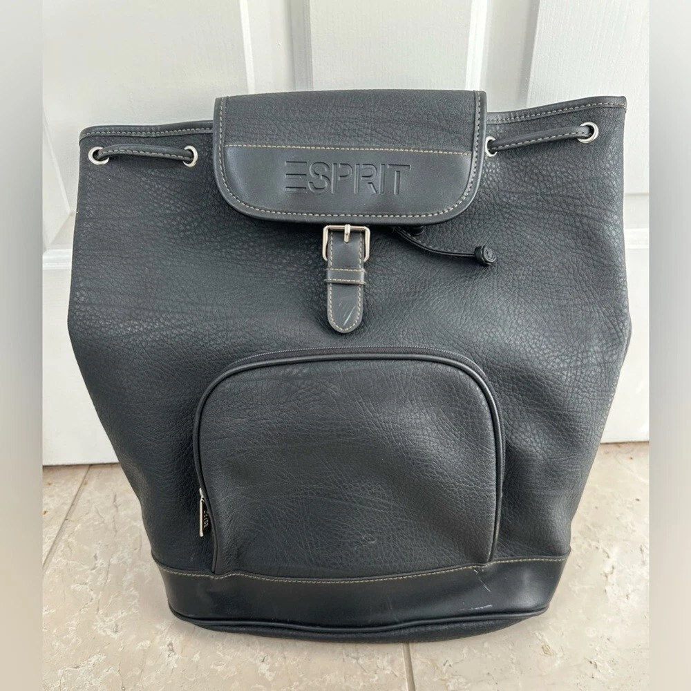 Esprit Gray Faux Leather Backpack Esprit Brown Backpack Faux Leather | eBay main image 2