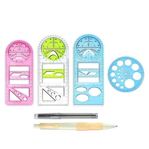 Multifunctional Ruler Geometric Drafting Tool for Student School Office M4R7 - Photo 1/7