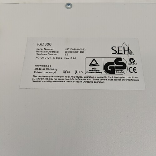 SEH TECHNOLOGY ISD300 Druckserver / Printserver - Picture 5 of 5