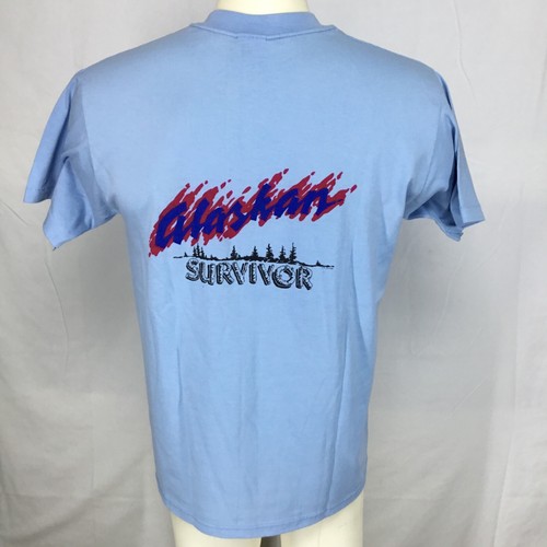 Vintage Sz S READ TShirt Dated 1987 Keni Alaska Survival Radio Alaskan Survivor - Picture 2 of 9