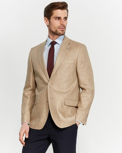 Nautica Tan Brielle Linen Sport Coat 