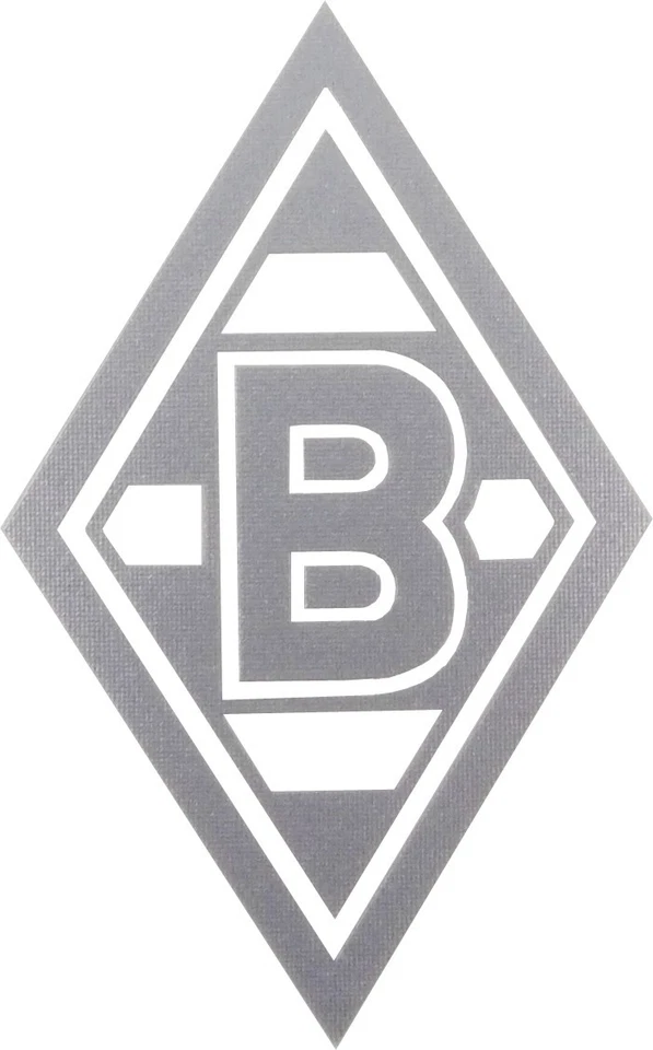 VfL Borussia Mönchengladbach Aufkleber Sticker „Raute” silber