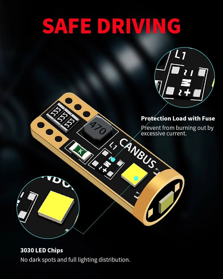 Luz LED de matrícula para Nissan Altima 00-2018 Máxima 00-2019 6000K blanca 194 Foto 4 de 4