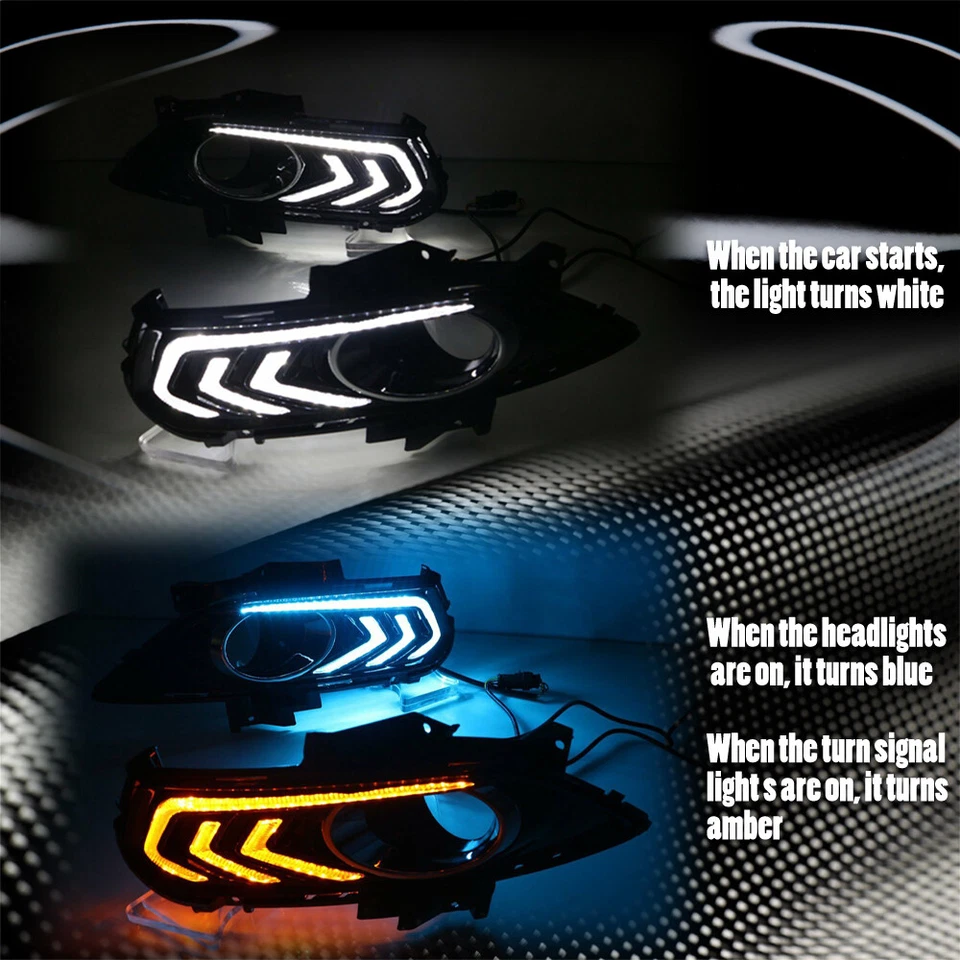 Светодиодные дневные ходовые огни противотуманные фары для Ford Fusion 2013-2016 годов выпуска 3 цвета дневные ходовые огни - Изображение 2 из 4