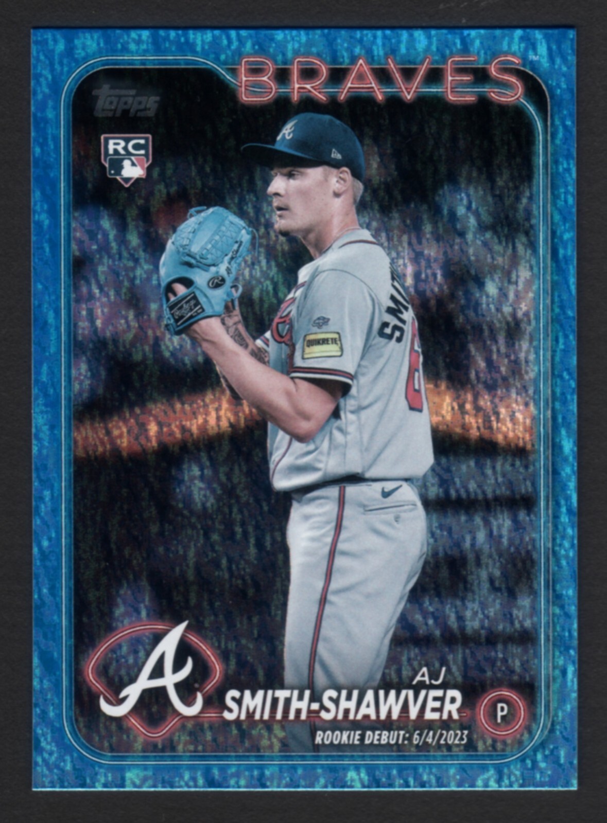 2024 Topps Update ~ AJ SMITH-SHAWVER RC Rookie Debut ~ BLUE Foil #D/999 ~ #US316