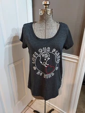 Lucky Brand Women's Ss Top Gray Love Our Planet Be Kind Sz M GUC 😊FAST SHIP 😊 