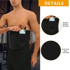 Men's Waist Trainer Tummy Tuck Belt Body Shaper Fat Burner Sauna Girdle Belly
