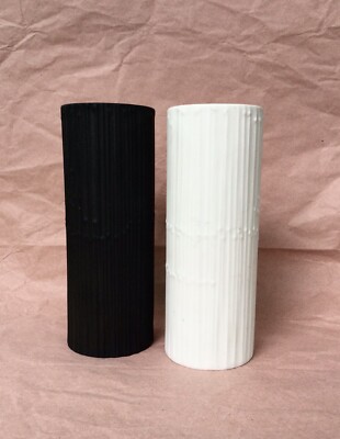 ZWEI Rosenthal Studio Line Vasen 7068 BLACK & WHITE,  Entwurf Tapio Wirkkala
