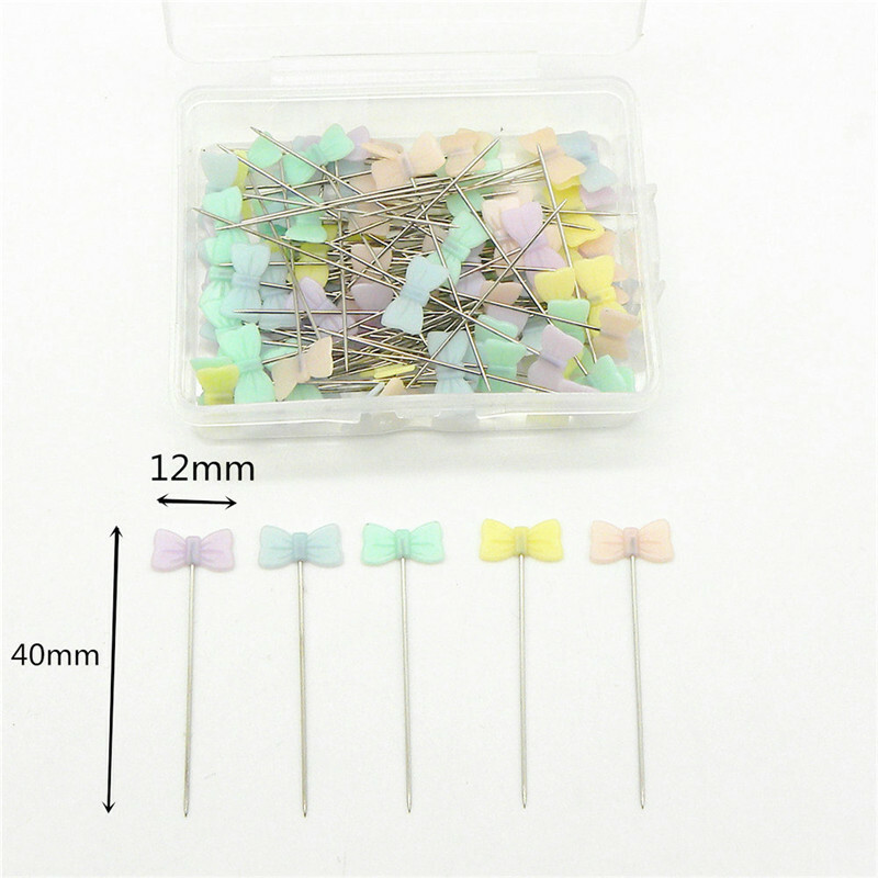 100pcs Flower Head Pins Flat Head Pins for Dressmaking Sewing Quilting