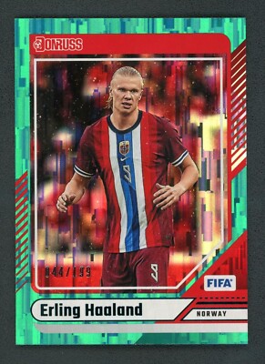 2024-25 ERLING HAALAND 044/199 PANINI DONRUSS FIFA WATERFALL AQUA