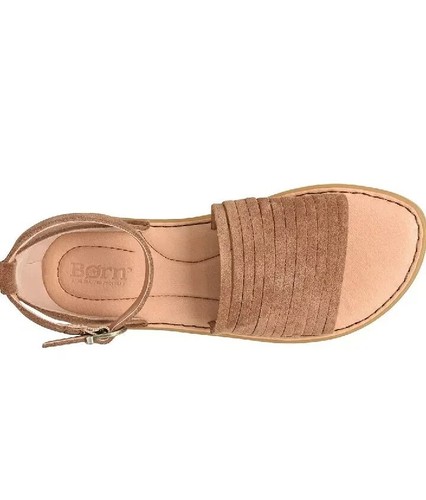 Geboren Margot braune Damen-Wildleder-Sandalen mit Knöchelriemen Größe 6 - Bild 3 von 6
