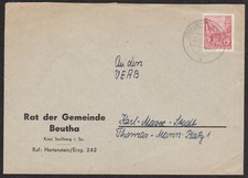 DDR Mi 580 EF Bedarf Brief 1957 Stollberg Sachsen Erzgebirge Karl-Marx-Stadt