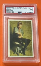 1988 FANZ ROCK/POP STARS STING STICKERS #173 PSA 7 NM
