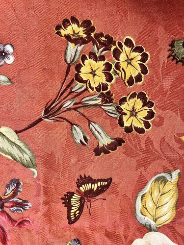 Hübscher "WILLIAMSBURG" Baumwoll-Jacquard Blumen/gestreift Volant 50 B x 22,5 L ZWEI VERFÜGBAR - Bild 5 von 18